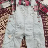 لباس کودک دوتیکه وسرهمی باهم تمیز ودرحدنو