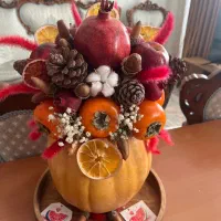 کدو حلوایی تزیین شده