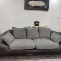 مبل راحتی چرم قهوه ای ۸نفره|مبلمان خانگی و میز عسلی|گلستان (تهران), |دیوار