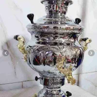 سماور استیل طلایی درحدنو|سماور، چای‌ساز، قهوه‌ساز|فولادشهر, مسکن مهر فولادشهر|دیوار