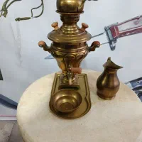 سماور برنجی ذغالی یک لیتری طرح روس|سماور، چایساز، قهوهساز|خرمدره, |دیوار