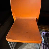 11 عدد صندلی رنگ نارنجی|صندلی و نیمکت|رشت, سعدی (تختی)|دیوار