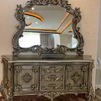 فروش فوری سرویس مبلمان غذا خوری کنسول چوب راش|مبلمان خانگی و میز عسلی|رشت, پستک|دیوار