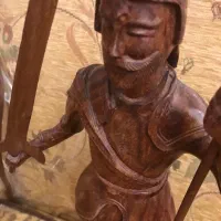 مجسمه چوبی هندی سرباز جنگجو|مجسمه، تندیس، ماکت|تهران, مجیدیه|دیوار