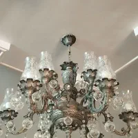 لوستر 12سعله سیاه قلم