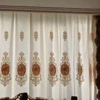 پرده ی حریر ترک سنگ دوزی