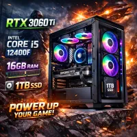 کیس گیمینگ 12400f + RTX 3060 TI|رایانه رومیزی|رشت, سعدی (تختی)|دیوار