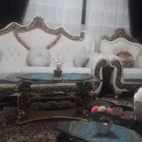 هشت نفره سفید همراه عسلی