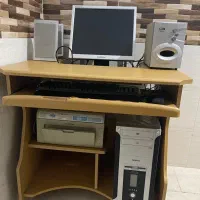کامپیوتر خانگی LCD به همراه اسپیکر و پرینتز|رایانه رومیزی|ساری, |دیوار