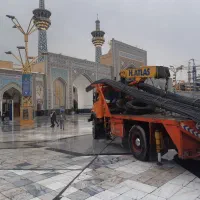 جرثقیل جهت جابجایی انواع بارها توسط دهتن دکل بلند|خدمات حمل و نقل|مشهد, آزادشهر|دیوار