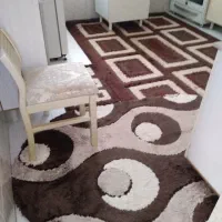فرش قهوه ای کرمی رنگ فانتزی
