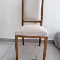 صندلی ست ۶ نفره نهارخوری چوبی روسی مدرن مخمل ضد آب