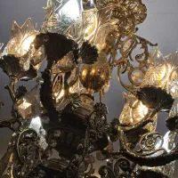 فروش لوستربرنج کریستال ،ده شعله|لوستر و چراغ آویز|رشت, کاکتوس|دیوار