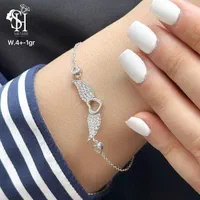 انواع دستبند نقره کادویی کم اجرت روکش طلا کد0754