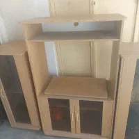 میز تلویزیون به همراه دو عدد بوفه کناری تمام MDF|بوفه، ویترین، کنسول|داراب, |دیوار