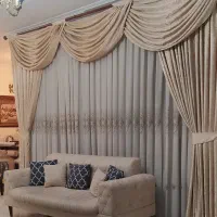 پرده سالن با والون و آستری زیر کار جنس خوب و سالم|پرده، رانر، رومیزی|تهران, شمس‌آباد|دیوار