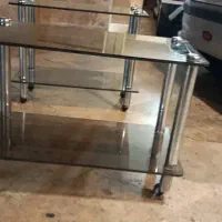 میز شیشه ای دو طبقه