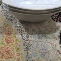 یک عدد بشقاب لب طلا با سه عدد سوپ خوری لب طلا|ظروف سرو و پذیرایی|ارومیه, |دیوار