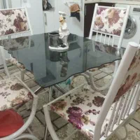 فروش میز ناهار خوری ۴ نفره فلزی