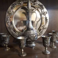 سینی و پارچ و گیلاس خوری جنس سیلور