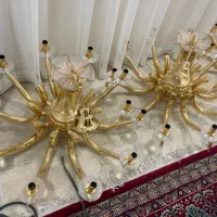 لوستر آب طلا|لوستر و چراغ آویز|یزد, |دیوار