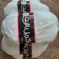 کاموای سفید ومشکی اکریل بافت