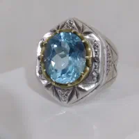 انگشترباسنگ جواهراتی اصل وشش بلرین ریز