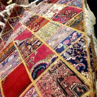 فرش دستبافت چهل تکه ،کلاژ|فرش|خسروشاه, |دیوار