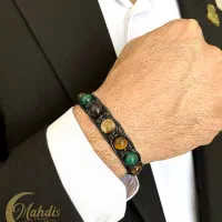 دستبند ۵ سنگ با سنگ اصل