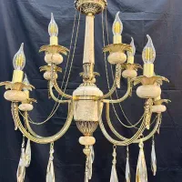 لوسترتوریس دوبل طرح سنگ طبیعی و برنجی۱۰شعله اختر