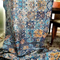 پارچه ترمه 4متری مدل ابریشم سالاری طرح بختیاری|پرده، رانر، رومیزی|اسلام‌شهر, صادقیه|دیوار
