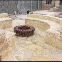 کف فرش های قرمز زرد