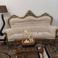 مبل سلطنتی مدل استیل با بوفه و میز ناهارخوری