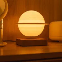 سیاره زحل معلق پایه چوبی - اورجینال وارداتی