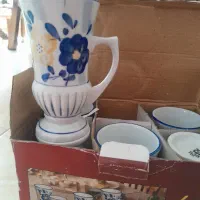 یک دست لیوان گل پنبه قدیمی و آکبند