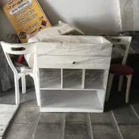 میز MDF قفسه دار و کشودار چوبی