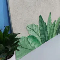 تابلو نقاشی برجسته طرح برگ|تابلو، نقاشی، عکس|آمل, |دیوار