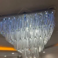 لوستر ۲۴لامپه تمام کریستال شیشه ای  ۳حالته|لوستر و چراغ آویز|تهران, مهران|دیوار
