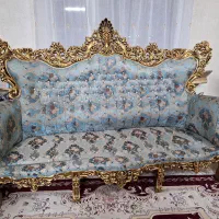 مبل سلطنتی ۹ نفره . مبل استیل چوب راش.|مبلمان خانگی و میز عسلی|مشهد, شهرک رازی (شهرک غرب)|دیوار