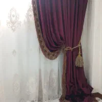 پرده زرشکی شیک