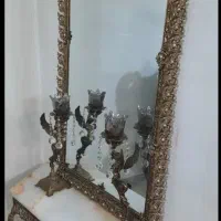 آینه شمعدان برنز اصل|بوفه، ویترین، کنسول|زنجان, |دیوار