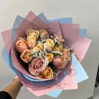 دسته باکس گل رز طبیعی شیک و بزرگ