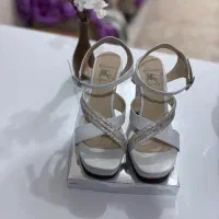 کفش مجلسی سفید نگینی