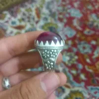 انگشتر نقره رکاب دست ساز  قلم کاری یاقوت پیازی|جواهرات|ملایر, |دیوار