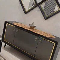 میز تلویزیون طوسی مشکی واینه کونسول ست|میز تلویزیون|شاهین‌شهر, شهرک ردانی پور|دیوار