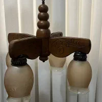 لوستر چوبی چهار شاخه