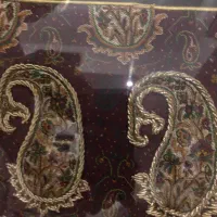 تابلو ترمه رضایی نقره و سرمه دوزی و آستر ساتن