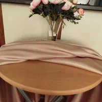 میز گرد ام دی آف سالم با رو میزی منجوق دوزی وساطن|میز و صندلی غذاخوری|تهران, بهارستان|دیوار