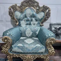 مبلمان ۹ نفره سلطنتی، پارچه ژاکارد آبی