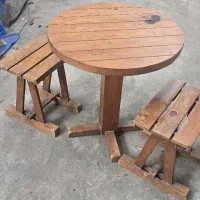 میز صندلی چوبی جنس خوب